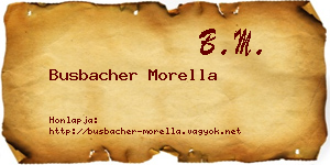 Busbacher Morella névjegykártya